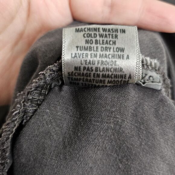 Bella Dahl Dress XS Black Chambray Tencel Roll Tab Coastal Casual Preppy Mini - Picture 6 of 10